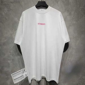 Camisetas para hombre Buena calidad Rosa Vetements Moda Camiseta Hombre 1 1 Vetements Mujer Camiseta de gran tamaño Tops Camiseta de manga corta Ropa de hombre