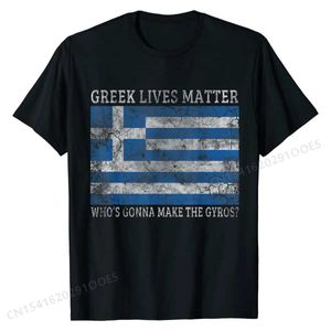 Les t-shirts pour hommes Grk Lives Matter qui vont faire les gyrostaux?T-shirt Grce NOUVEAU TOP TOP TOP TOPRES COTTON TOPS COLTS POUR MEN DROIT T240425