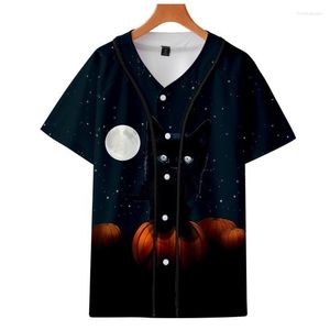 Camisetas para hombres Halloween 3D Impreso camiseta de béisbol Mujeres / Hombres Moda Verano Camiseta de manga corta 2023 Ropa de calle informal Ropa para hombres