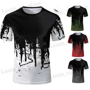 T-shirts masculins HARAJUKU Fashion Graphic T-shirts Strt Hip Pop White et Black Print Boys Kids Y2k Tops Men Vêtements Round Cou Neck Unisexe T-shirt T240419