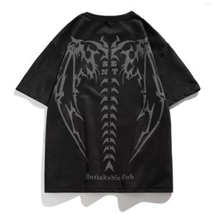 T-shirts pour hommes High Street 2023 Y2K Fashion Gothic Print Men Tees And Tops Wholesale