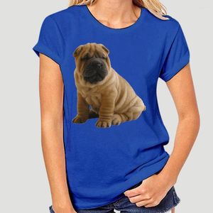 Camisetas para hombre Hip Hop novedad ropa de marca Shar Pei lindo perro camiseta Homme personalizado 9001A