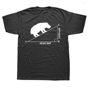 Camisetas para hombre Hippo Angle Funny Joke Maths Geek Nerd Science Graphic algodón Streetwear manga corta regalos de cumpleaños camiseta de verano