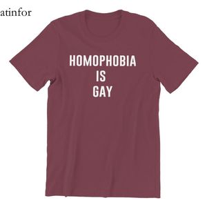 T-shirts Homme L'homophobie est gay Jeux personnalisés en gros vêtements drôles T-shirt cool 42314