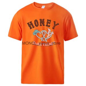 Camisetas para hombres Honey Sweetheart Western Cowgirl Impresión Camisetas de gran tamaño O-Cuello Camiseta Casual Moda Tops Transpirable Cómodo T-shirtH24129