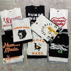 T-shirts pour hommes HUMAN MADE 23 Collection Tiger Polar Bear Flying Duck T-shirt imprimé Hommes Femmes Couples T-shirts True Photo de haute qualité