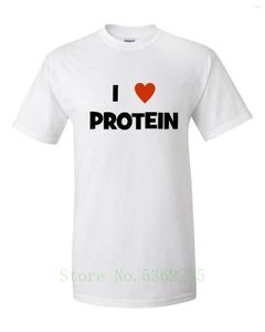 T-shirts pour hommes J'aime les protéines Entraînement Fitness Yogaer Chemise unisexe en bonne santé Gilet Tops Tee