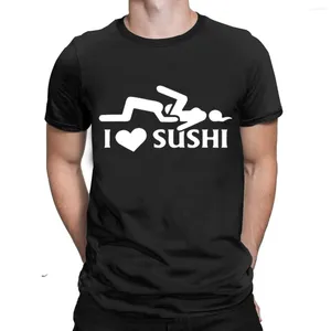 T-shirts pour hommes J'aime Sushi Tshirt Instructeur de sexe Première leçon Gratuit Adulte Humour Cool Joke Party Cadeau T-shirt Funny Man Vêtements Chemise modale