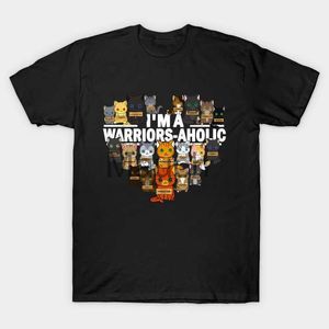 Camisetas para hombre I'm A Warriorsaholic Novedad Cat Lovers Warrior Gift T Shirt New 100 Cotton manga corta ONe camiseta Casual para hombre Top J230625