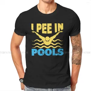T-shirts pour hommes Je fais pipi dans la piscine nageur nageur sarcasme tshirt décontracté hauts de loisirs