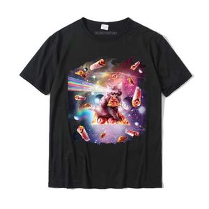 Camisetas para hombre In Space Pizza Rainbow Cat Laser Taco Burrito Camiseta con impresión 3D Camisetas para hombre a la venta Camisetas normales de algodón 240327