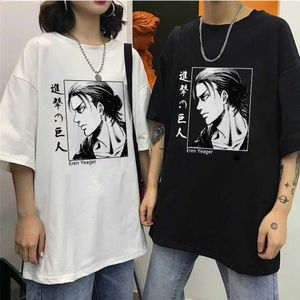 Camisetas para hombres Ataque de anime japonés en Titán Camiseta Hombres Shingeki No Kyojin Eren Yeager Camiseta Dibujos animados Titanes Ataque Camiseta gráfica Hombre T230103