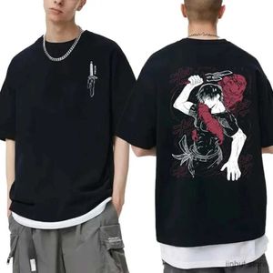 Camisetas para hombres anime japonesa jujutsu kaisen fushiguuro toji camiseta gráfica hombres mujeres modas de gran tamaño camisetas manga masculina camiseta