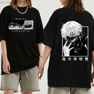 Camisetas de hombre Anime japonés Kaneki Ken Tokyo Ghoul Camiseta Hombre Kawaii Manga Camisetas gráficas Camiseta de moda Verano 90S Tops Camiseta Hombre L230217