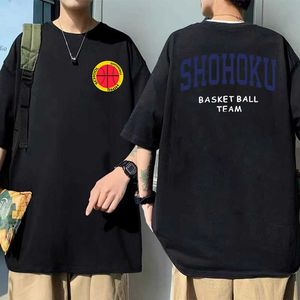 Camisetas para hombres Japonés Slam Shohoku Basket Ball Equipo Camiseta Sakuragi HanamiCHI Imprimir Camiseta Anime Unisex Cosplay de gran tamaño Camisetas J230217