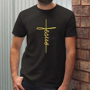 T-shirts pour hommes Jésus Christian Croix Impression T-shirts Nouvelle Arrivée Mode Hommes Casual À Manches Courtes Tops Coton Tee Shirt Hipster Streetwear T230103