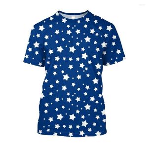 Camisetas para hombre Jumeast 3D Star Printed Men T-Shirts Casual Plus Size Loose Moon Graphic Harajuku Moda Streetwear Ropa estética