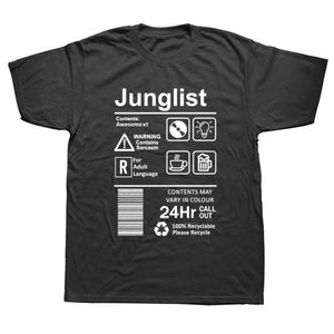 T-shirts masculins Junglist Sports Définition T-shirt t-shirt Fun Drum and Bass Club Turntable Deck Music DNB Mens Cotton O-Neck Top Tee J240402