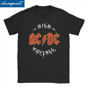 Camisetas de hombre Kaus Logam Berat AC DC Lucu untuk Pria Wanita Katun Murni Leher O Lengan Pendek Musik Rock Atasan Cetak 230516