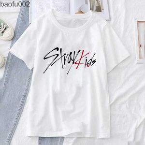 T-shirts pour hommes Corée Band Stray Kids Cosplay T-shirt en coton Hommes Femmes Cartoon T-shirts Harajuku Gothique Tops Garçons Filles Kpop Streetwear Vêtements W0322