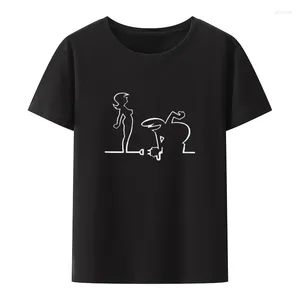Mannen T-shirts La Linea De Lijn Osvaldo Cavandoli TV Streetwear Casual Shirt Sexy Vrouw Grafische T-shirt Mannelijke Korte mouw Gift Kleding