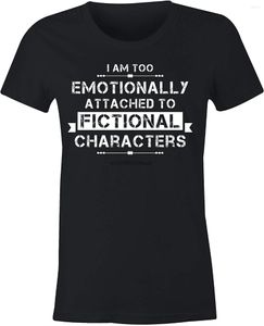 T-shirts pour hommes dames ajustés je suis trop attaché émotionnellement aux personnages fictifs chemise hommes femmes TEE Streetwear décontracté