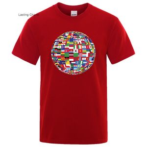 T-shirts pour hommes Charme durable Drapeaux Imprimer Homme Chemise Casl Vêtements d'été Mode Te Shi Hommes Oveized Comfoable