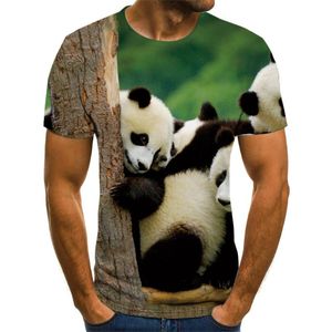 T-shirts pour hommes Dernière impression 3D Animal Panda T-shirt drôle pour femme surdimensionné Street Style Top d'été à manches courtes et NovelM