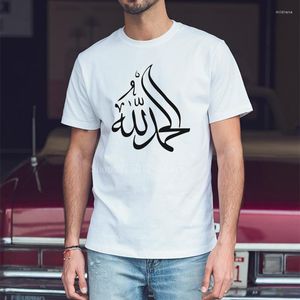 T-shirts pour hommes Vivez votre vie Chemise arabe Motif d'impression amusant XS-XXL Lettre Printemps Coton T-shirt arabe