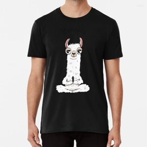 T-shirts pour hommes Llamaste chemise Llama Yoga Namaste alpaga texte animal méditation pleine conscience