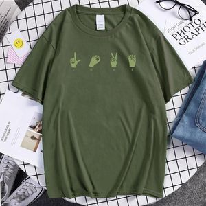 T-shirts pour hommes Regardez mes gestes d'amour Impression drôle T-shirts Hommes Chemise de rue en vrac Vêtements doux et frais Coton Spirituel pour hommes