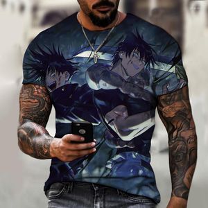 Camisetas para hombre, Camiseta holgada y cómoda con estampado 3D, juego de personajes de Anime de dibujos animados, ropa de calle bonita, informal de gran tamaño