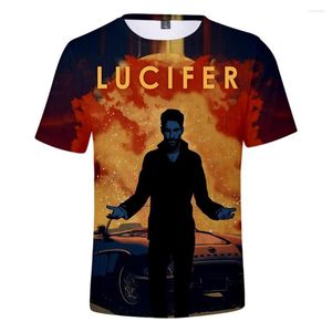 Camisetas para hombre Lucifer Camisa 3D Hombres Mujeres Oferta de verano Estampado de moda Hip Hop Morningstar Camiseta de manga corta Tops