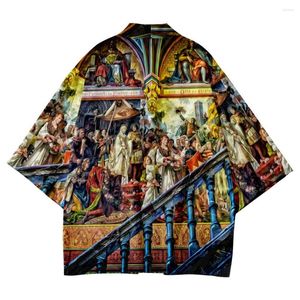 Camisetas de lujo para hombre, camisa tipo Kimono barroco 3D de iglesia, Uomo Donna, Top, cárdigan, Estivo Stile, Harajuku, informal, Hip Hop, Cool Boys, camisetas personalizadas 4XL