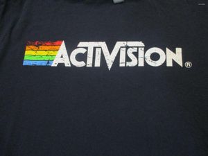 Camisetas para hombre M Camisa azul marino de Activision de Canvas Video Game Company