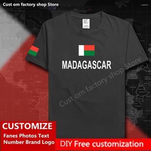 T-shirts masculins Madagascar Shirt Custom Jersey Fans Nom Numéro Brand Logo Coton Tshirt T-shirt décontracté MDG MALAGASY Madagasikara