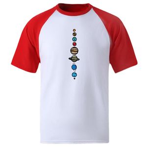 T-shirts pour hommes Système solaire masculin Planètes Couleur Dessin animé 2022 Vêtements de mode d'été Rétro T-shirt décontracté Chemises à manches courtes T-shirts hommes