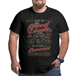 T-shirts pour hommes Chemise de moto pour hommes Café Racer Couverture en coton Vintage à manches courtes Col rond Big Tall Tees Plus Taille 4XL 5XL 6XL T-shirt