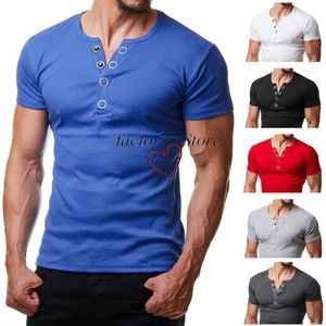 T-shirts pour hommes T-shirt athlétique décontracté à manches courtes pour hommes Brother Metal Button DesignMen's Men'sMen's