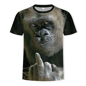 Homens camisetas Homens 3D Moda 2022 Verão Impresso Animal Macaco T-shirt Manga Curta Design Engraçado Casual Tops Tees Gráfico