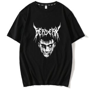 Camisetas para hombres Hombres Dark Berserk Anime T-shirt Hombre Manga corta Camiseta Manga Destacados Transpirable Oversized Pattern Print Cotton Casual Tees 230131