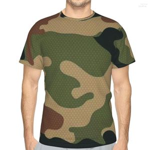 T-shirts pour hommes Camouflage Army Green Summer Mens 3D Imprimé Surdimensionné Polyester Tshirt Séchage rapide Manches courtes Respirant