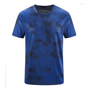 Camisetas para hombres Hombres de manga corta Camiseta de secado rápido Simple Verano Fino Seda de hielo Camuflaje Ropa deportiva ultraligera Hombre Casual Top Tallas grandes