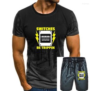 T-shirts pour hommes T-shirt pour hommes Switchs Be Trippin Électricien Chemise T-shirt imprimé T-shirts Top