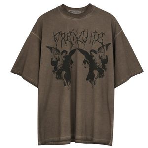 T-shirts pour hommes Hommes Vintage Core Y2k Yk2 Fairy T-shirts Goth Cyber Hombre Crop Top Fairycore Accessoires Vêtements Baby Tee Brown Grunge Mujer 230718