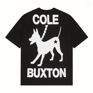 Camisetas para hombres Hombres Mujeres Negro Blanco Mascota Perro Impresión Cole Buxton Camiseta de gran tamaño Camiseta Top Streetwear Camisa con etiquetas
