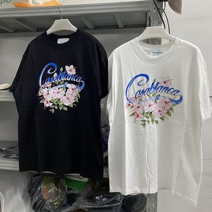 T-shirts pour hommes Hommes Designer Floral Impression Logo Art Chemise Hommes Femmes T-shirts Casual Tops À Manches Courtes