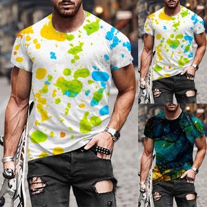 T-shirts pour hommes Hommes Grands Hommes Mode Printemps Eté Casual Manches Courtes O Cou Imprimé Top Blouse Maternité