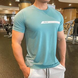 Camisetas para hombre Camisetas deportivas para correr para hombre Gimnasio Fitness Training Spandex Summer Stretch T-shirt Hombre Crossfit Bodybuilding Tee Tops Ropa