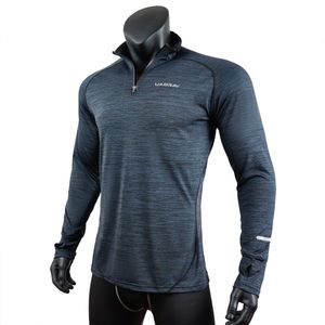 Camisetas para hombre Camiseta deportiva para hombre Ropa deportiva Manga larga Correr Gimnasio Ropa Fitness Camisa de compresión Zip Pullover Senderismo Rashguard w42 221105